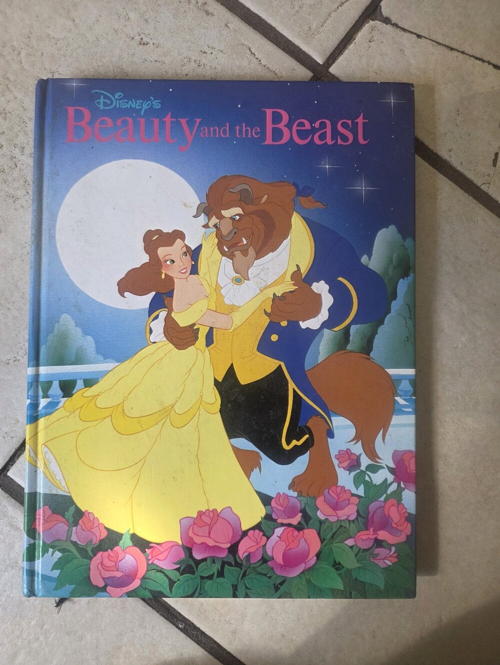 Walt Disney Classic Beauty And The Beast Hardcover Book Belle Vintage 1991